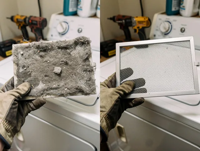Professional lint trap cleaning by Meriden Dryer Vent Cleaning in Meriden